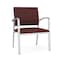 Lesro Newport Wide Guest Chair Metal Frame, Silver, RF Nebbiolo Upholstery NP1201 - alternate 1